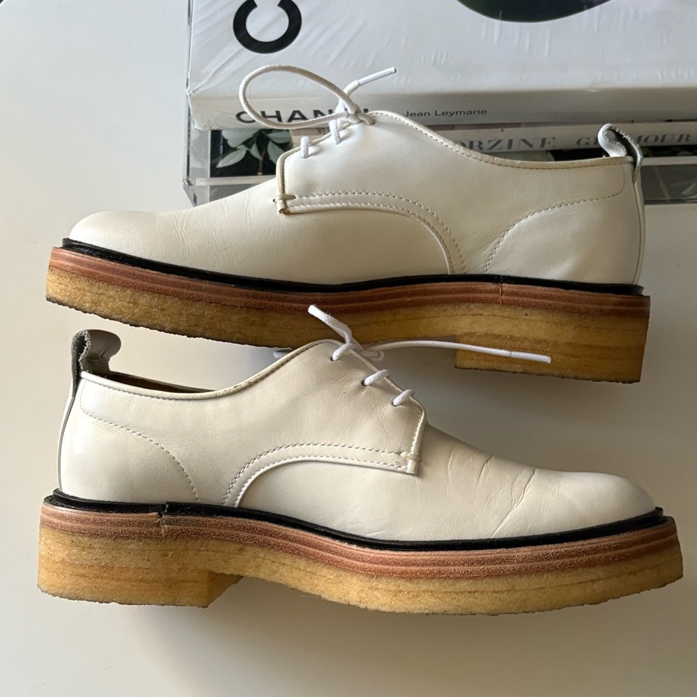 Rag & Bone White Victor Crepe Oxford Shoes size 36 - Picture 7 of 12
